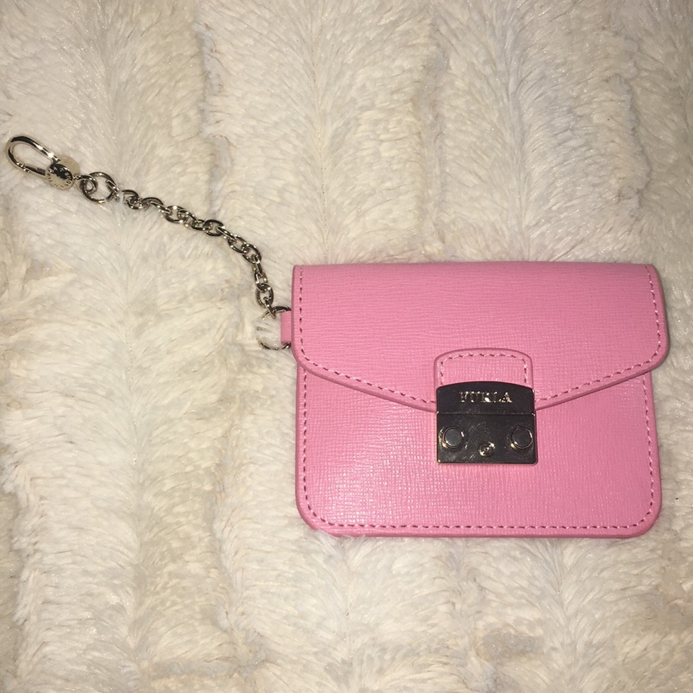 pink furla small wallet!